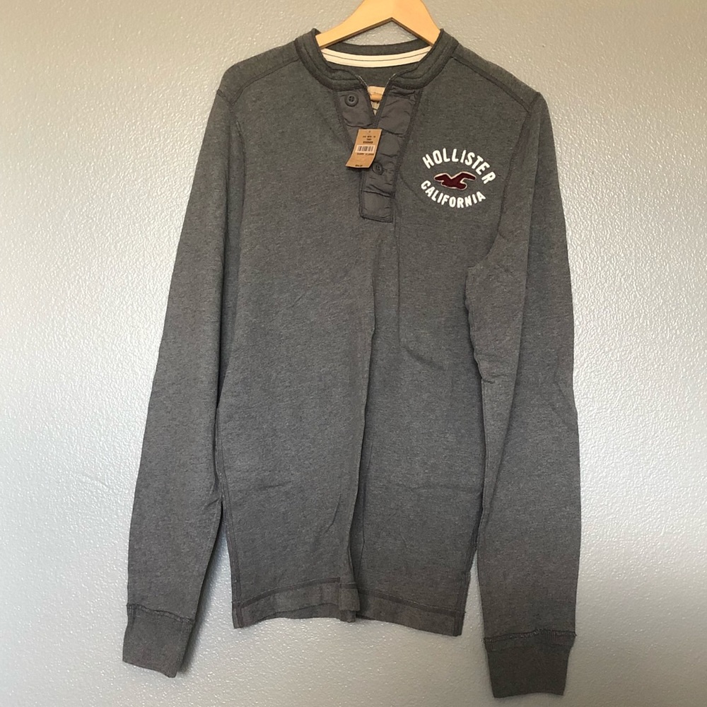 Hollister Long Sleeve Half Button Shirt